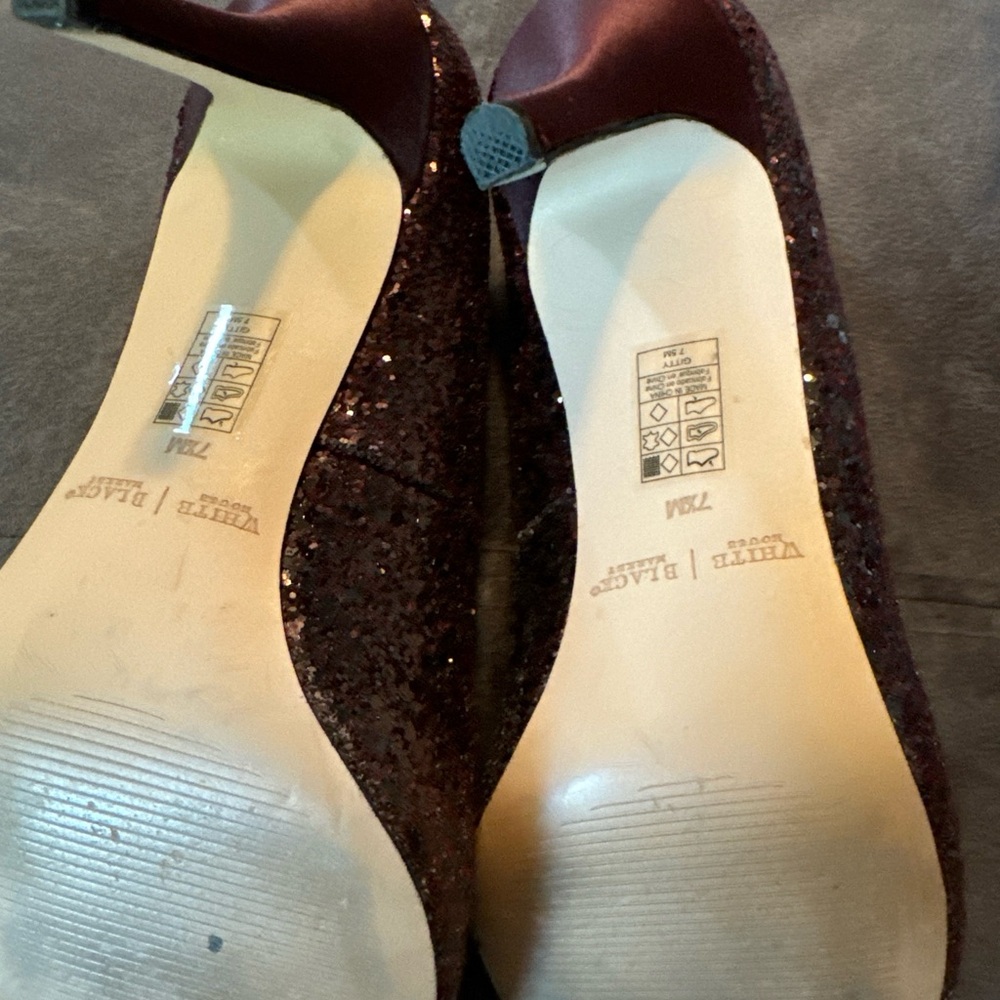White House black market glitter high heels shoes sz 7.5 - Picture 7 of 8